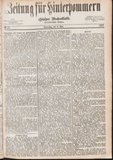 Zeitung f&uuml;r Hinterpommern (Stolper Wochenblatt) Nr. 77/1877