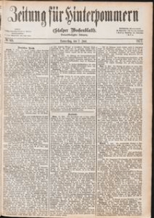 Zeitung f&uuml;r Hinterpommern (Stolper Wochenblatt) Nr. 88/1877
