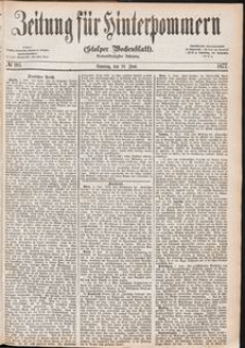 Zeitung f&uuml;r Hinterpommern (Stolper Wochenblatt) Nr. 90/1877