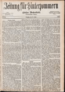 Zeitung f&uuml;r Hinterpommern (Stolper Wochenblatt) Nr. 91/1877