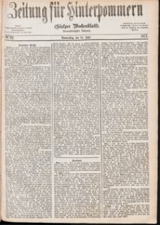 Zeitung f&uuml;r Hinterpommern (Stolper Wochenblatt) Nr. 92/1877
