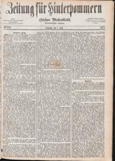 Zeitung f&uuml;r Hinterpommern (Stolper Wochenblatt) Nr. 102/1877
