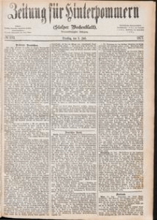 Zeitung f&uuml;r Hinterpommern (Stolper Wochenblatt) Nr. 103/1877