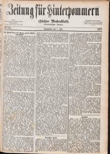 Zeitung f&uuml;r Hinterpommern (Stolper Wochenblatt) Nr. 105/1877