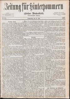 Zeitung f&uuml;r Hinterpommern (Stolper Wochenblatt) Nr. 112/1877