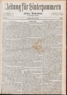 Zeitung f&uuml;r Hinterpommern (Stolper Wochenblatt) Nr. 114/1877