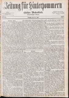 Zeitung f&uuml;r Hinterpommern (Stolper Wochenblatt) Nr. 115/1877