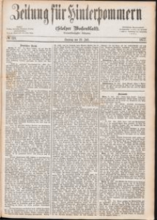 Zeitung f&uuml;r Hinterpommern (Stolper Wochenblatt) Nr. 118/1877
