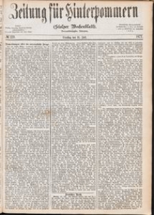 Zeitung f&uuml;r Hinterpommern (Stolper Wochenblatt) Nr. 119/1877