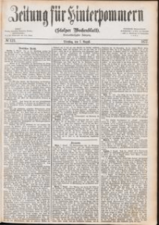 Zeitung f&uuml;r Hinterpommern (Stolper Wochenblatt) Nr. 123/1877