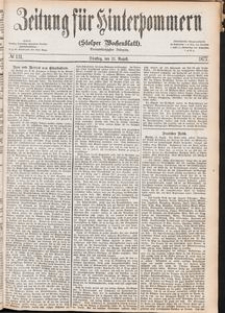 Zeitung f&uuml;r Hinterpommern (Stolper Wochenblatt) Nr. 131/1877