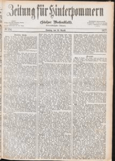 Zeitung f&uuml;r Hinterpommern (Stolper Wochenblatt) Nr. 134/1877