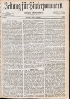 Zeitung f&uuml;r Hinterpommern (Stolper Wochenblatt) Nr. 138/1877