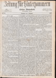 Zeitung f&uuml;r Hinterpommern (Stolper Wochenblatt) Nr. 141/1877