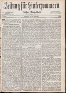 Zeitung f&uuml;r Hinterpommern (Stolper Wochenblatt) Nr. 148/1877