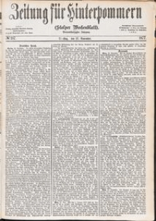 Zeitung f&uuml;r Hinterpommern (Stolper Wochenblatt) Nr. 187/1877