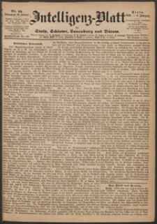 Intelligenz-Blatt f&uuml;r Stolp, Schlawe, Lauenburg und B&uuml;tow. Nr 15/1869 r.