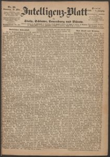 Inteligenz-Blatt f&uuml;r Stolp, Schlawe, Lauenburg und B&uuml;tow. Nr 21/1869 r.