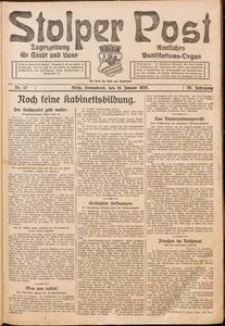 Stolper Post. Tageszeitung f&uuml;r Stadt und Land Nr. 13/1926