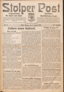 Stolper Post. Tageszeitung f&uuml;r Stadt und Land Nr. 14/1926