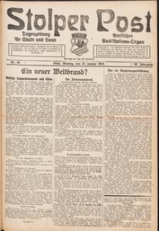 Stolper Post. Tageszeitung f&uuml;r Stadt und Land Nr. 20/1926