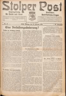 Stolper Post. Tageszeitung für Stadt und Land Nr. 44/1926