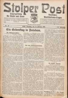 Stolper Post. Tageszeitung für Stadt und Land Nr. 45/1926
