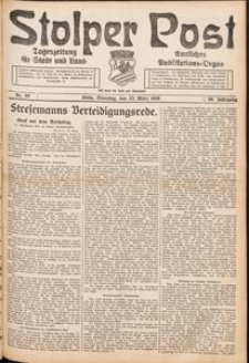 Stolper Post. Tageszeitung f&uuml;r Stadt und Land Nr. 69/1926