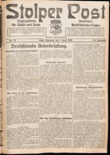Stolper Post. Tageszeitung f&uuml;r Stadt und Land Nr. 80/1926