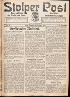 Stolper Post. Tageszeitung f&uuml;r Stadt und Land Nr. 84/1926