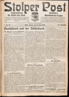 Stolper Post. Tageszeitung f&uuml;r Stadt und Land Nr. 88/1926