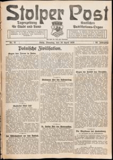 Stolper Post. Tageszeitung für Stadt und Land Nr. 91/1926
