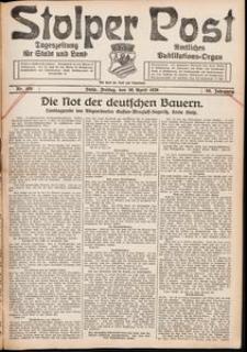 Stolper Post. Tageszeitung f&uuml;r Stadt und Land Nr. 100/1926