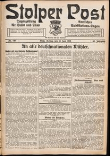 Stolper Post. Tageszeitung f&uuml;r Stadt und Land Nr. 140/1926