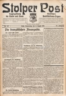 Stolper Post. Tageszeitung f&uuml;r Stadt und Land Nr. 187/1926