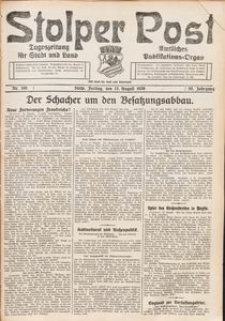 Stolper Post. Tageszeitung f&uuml;r Stadt und Land Nr. 188/1926