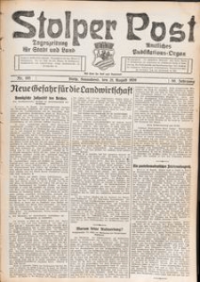 Stolper Post. Tageszeitung f&uuml;r Stadt und Land Nr. 195/1926
