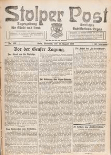 Stolper Post. Tageszeitung für Stadt und Land Nr. 198/1926