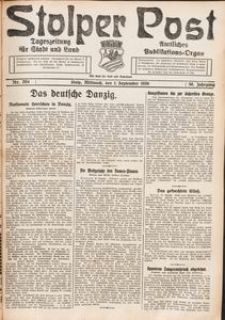 Stolper Post. Tageszeitung f&uuml;r Stadt und Land Nr. 204/1926