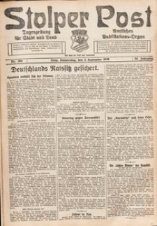 Stolper Post. Tageszeitung für Stadt und Land Nr. 205/1926