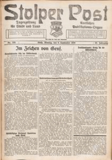 Stolper Post. Tageszeitung f&uuml;r Stadt und Land Nr. 208/1926
