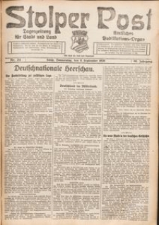 Stolper Post. Tageszeitung f&uuml;r Stadt und Land Nr. 211/1926