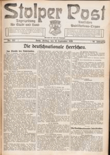 Stolper Post. Tageszeitung f&uuml;r Stadt und Land Nr. 212/1926