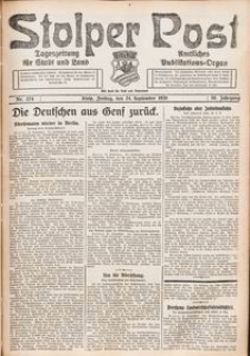 Stolper Post. Tageszeitung f&uuml;r Stadt und Land Nr. 224/1926