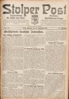 Stolper Post. Tageszeitung f&uuml;r Stadt und Land Nr. 226/1926