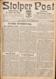 Stolper Post. Tageszeitung f&uuml;r Stadt und Land Nr. 228/1926