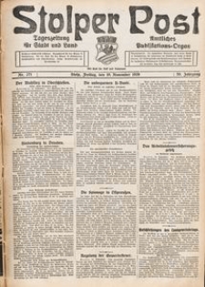 Stolper Post. Tageszeitung f&uuml;r Stadt und Land Nr. 271/1926