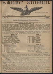 Kreisblatt des Schlawer Kreises 1882, No. 9