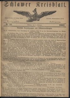 Kreisblatt des Schlawer Kreises 1882, No. 10