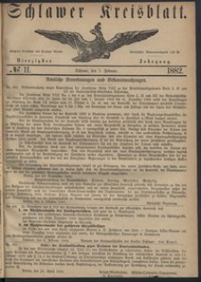Kreisblatt des Schlawer Kreises 1882, No. 11